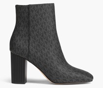 Porter Ankle Boots aus strukturiertem Kunstleder mit Logoprint