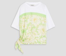 T-Shirt aus Baumwoll-Jersey mit Blumenprint