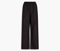 Hose mit weitem Bein aus einer Woll-Kaschmirmischung