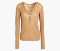 Gerippter Kaschmirpullover