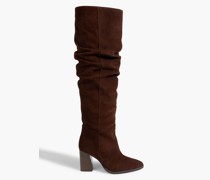 Jasmine kniehohe Stiefel aus Veloursleder