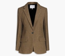 Blazer aus einer Wollmischung mit Hahnentrittmuster