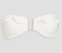 Bandeau-Bikini-Oberteil mit Rüschen