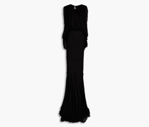 Drapierte Robe aus Seide