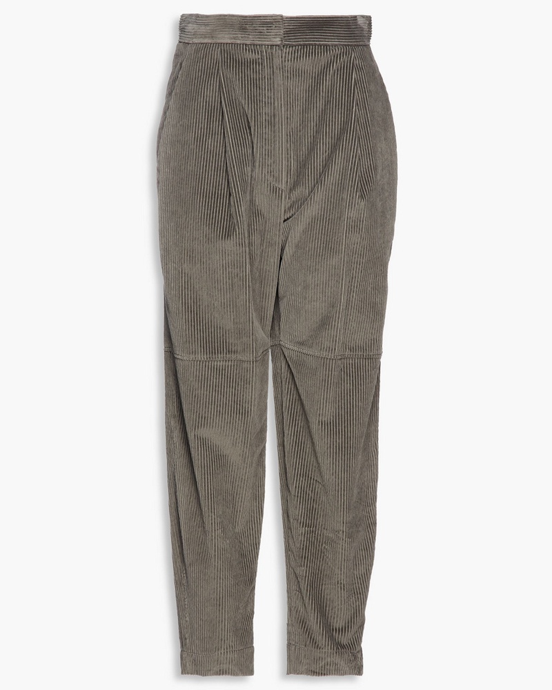 Brunello Cucinelli Damen Cropped Karottenhose aus Baumwollcord
