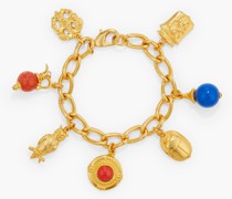 24 KT. vergoldetes Armband mit Perlen und Steinen