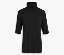 Rollkragenoberteil aus Jersey