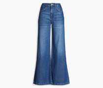 Hoch sitzende Jeans mit weitem Bein 24