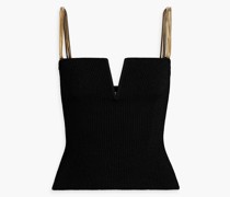 Ophelia chain-embellished ribbed-knit top
