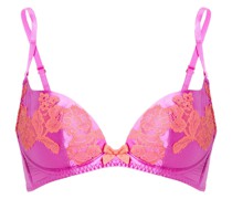 Cailine Push-up-BH aus Satin aus Stretch-Seide mit Spitzeneinsätzen