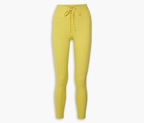 Football Leggings aus geripptem Stretch mit Schnürung