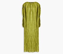 Kaftan aus glänzendem Crêpe inKnitteroptik