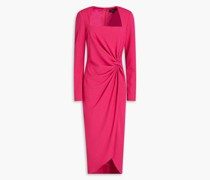 Midikleid aus Crêpe mit Twist-Detail an der Vorderseite