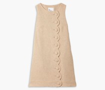 Summer Minikleid aus Leinen-Tweed mit Muschelsaum