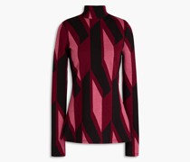 Bridie Rollkragenoberteil aus Jacquard-Strick