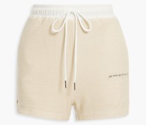 Zweifarbige Shorts aus einer Baumwollmischung inWaffelstrick