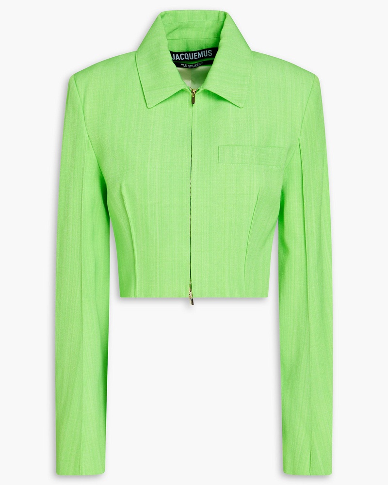 Jacquemus Damen La Veste Cropped Jacke aus Webstoff