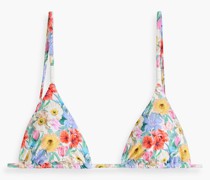 Alexa Triangel-Bikini-Oberteil mit floralem Print