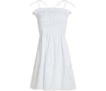 Minikleid aus Baumwollpopeline mit Raffung