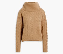 Dion Rollkragenpullover aus Wolle mit Zopfstrickmuster