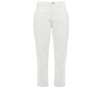 Cropped Hose mit schmalem Bein aus Stretch-Baumwolle 25
