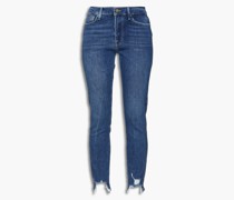 Le Skinny De Jeanne hoch sitzende Skinny Jeans inDistressed-Optik 23