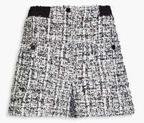 Shorts aus Metallic-Tweed mit Pailletten