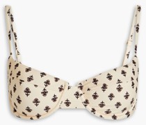 Imani Sasha bedrucktes Bikini-Oberteil mit Bügel