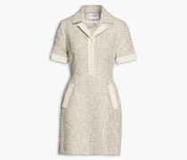 Minikleid aus Tweed aus einer Baumwollmischung mit Denimbesatz