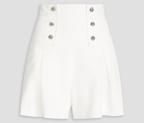 Shorts aus Crêpe mit Falten