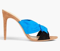 Kacey 100 Mules aus Veloursleder inColour-Block-Optik