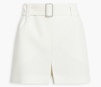 Shorts aus Canvas mit Gürtel