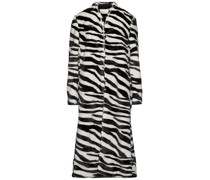Mantel aus Kunstfell mit Zebraprint