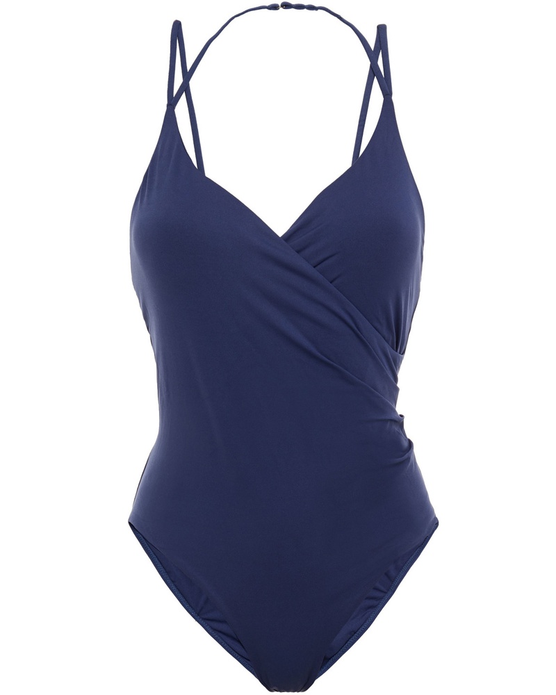 Skin Damen Neckholder-Badeanzug mit Wickeleffekt