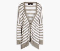 Gestreifter Cardigan aus Leinen