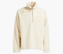 Pullover aus Fleece aus einer Baumwollmischung mit halblangem Reißverschluss S