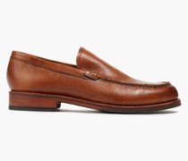 Paul Loafers aus brüniertem, strukturiertem Leder