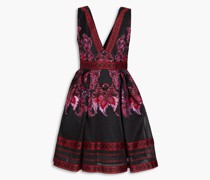 Plissiertes Minikleid aus Jacquard