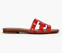 Sandalen aus Kunstleder mit Krokodileffekt