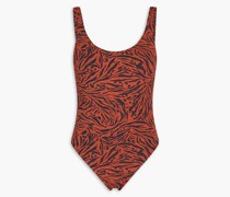 Badeanzug aus Stretch-Jacquard mit Print