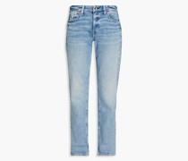 Tief sitzende Jeans mit schmalem Bein inausgewaschener Optik 29