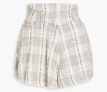 Vanko Shorts aus Tweed aus einer Baumwollmischung inMetallic-Optik mit Karomuster