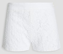 Shorts aus schnurgebundener Spitze aus einer Baumwollmischung mit Stickereien