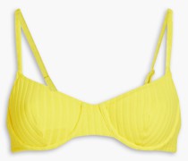 Geripptes Bikini-Oberteil mit Bügel