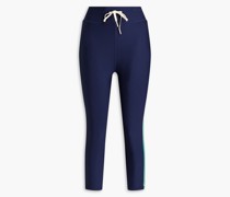 Kala NYC Cropped Stretch-Leggings mit Streifen