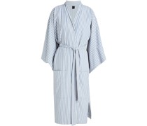 Hamptons Kimono aus Baumwolle mit Streifen und Gürtel