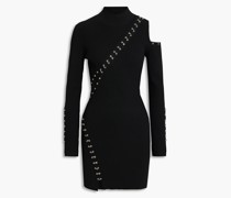 Aisha Minikleid aus Rippstrick mit Cut-outs und Ringdetails
