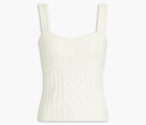 Tanktop au Kachmir mit Zopftrickmuter
