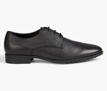 Gomma Oxfords aus strukturiertem Leder