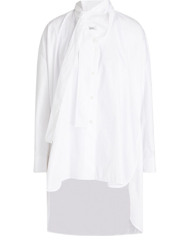Valentino Garavani Damen Oversized-Hemd aus Baumwollpopeline mit Verzierung